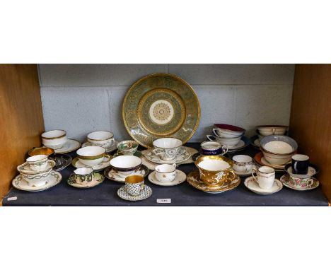 A 20th century Meissen breakfast cup and saucer, a Royal Worcester demitasse cup and saucer, and other continental cups and s