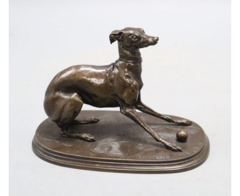 After P.J. Mene. A bronze greyhound