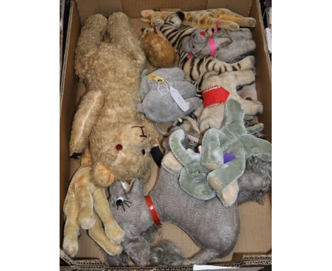 Twelve collectable animals, some Steiff
