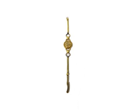 A lady's gold circular cased Rolex wristwatch, the signed circular jewelled movement detailed Rolex Geneva, the signed circul