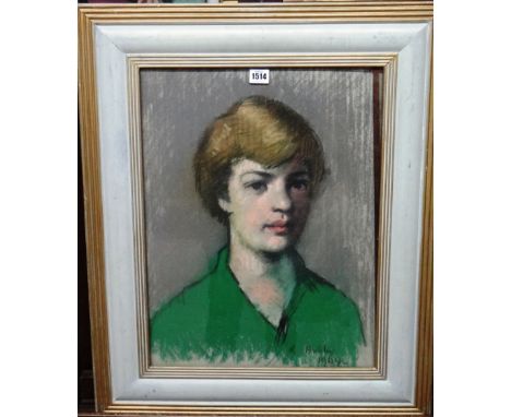 Robert Buhler (1916-1989), Portrait of Susan Gurney, pastel, signed and dated 1969, 52cm x 39cm. DDS