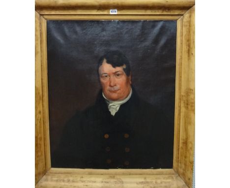 English School (19th century), Portrait of a gentleman, oil on canvas, 75cm x 62cm.