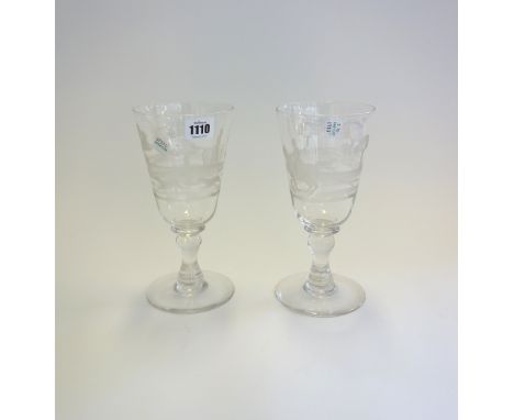 A quantity of glass wares, comprising; four Victorian oval cut glass sweetmeat dishes, two Georgian vases with later lids, tw