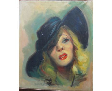 Aime van Belleghem (1922-1996), Portrait studies, four, oil on canvas, unframed, all signed, one inscribed Marcelle Chantal, 