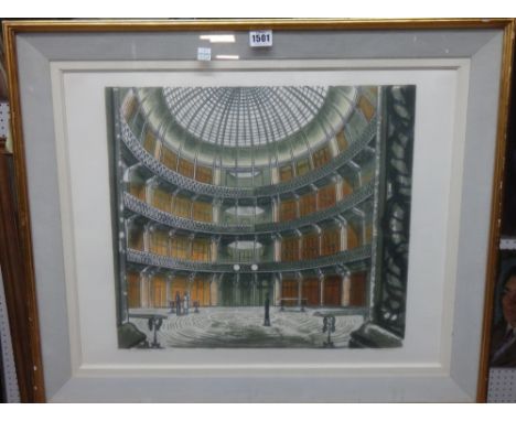 Edward Bawden (1903-1989), The Coal Exchange, colour lithograph, signed artists proof, 45cm x 55cm. DDS