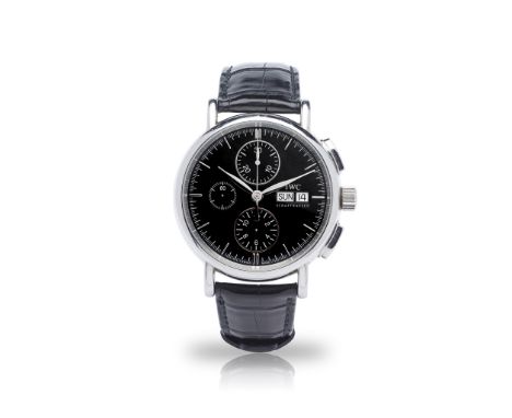 IWC: a chronograph wrist watch Portofino Automatic model 3565, stainless steel case, automatic movement, 2011 from guarantee 