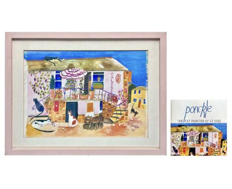 PONCKLE (XX) Ponckle's Pink Palace (1997) Print, 35.5 x 50cm. Frame size 50 x 65cm. Together with 'Ponckle: The Cat Painter o