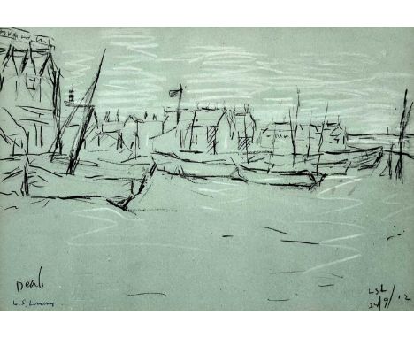 Laurence Stephen LOWRY (1887-1976) Deal  Lithograph,ink signed L.S.Lowry, Fine Art Trade Guild blind stamp and code BKC, publ