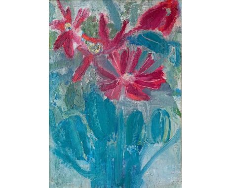 Romi BEHRENS (1939-2019) Wild Flowers Oil on board, signed to verso, 43.5 x 31cm. Frame size 51.5 x 38cm.This oil is in very 