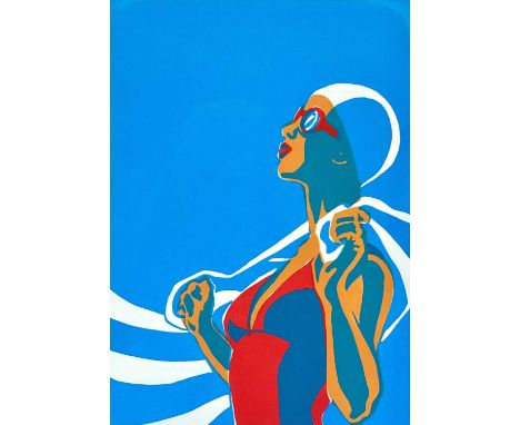 Sarah BELL (XX-XXI) Olympian   Silk screen print, signed, inscribed and numbered 3/11, 27.5 x 19.5cm. Frame size 53 x 43cm.  
