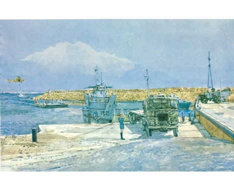 Ken HOWARD (1932-2022) Cyprus  Print, signed and numbered 86/100, image size 23 x 36cm. Frame size 34 x 47cm.