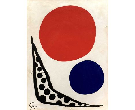 Alexander CALDER (1898-1976) Composition, 1965   Lithograph, 25 x 18.5cm, frame size 51 x 41cm.Printed for 'Lithographies de 
