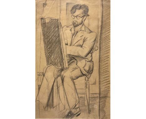 Sven BERLIN (1911-1999) Self Portrait  Pencil, signed and dated '41, 48 x 30cm. Frame size 66 x 46.5cm.