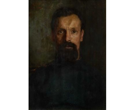 Henry Scott TUKE (1858-1929) Portrait of Philip Harvey (1883)  Oil on panel, initialled and dated 1883, 30.5 x 20.5cm. Frame 
