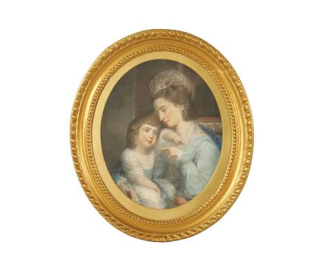 DANIEL GARDNER (BRITISH, 1750 - 1805) OVAL PASTEL PORTRAIT of Jane Leslie Stuart Melville - Daughter of the 6th Earl of Levan