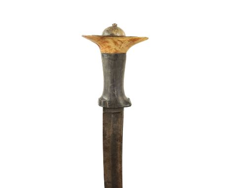 A MENELIK II (1889-1913) ETHIOPIAN GURADE/SABER WITH WILKINSON BLADE the etched curved blade decorated with scrolling leafage