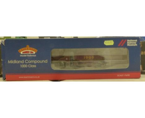Bachmann, 31-930NRM 00 gauge Midland Compound 1000 class, produced exclusively for the National Railway Museum. Boxed, some f