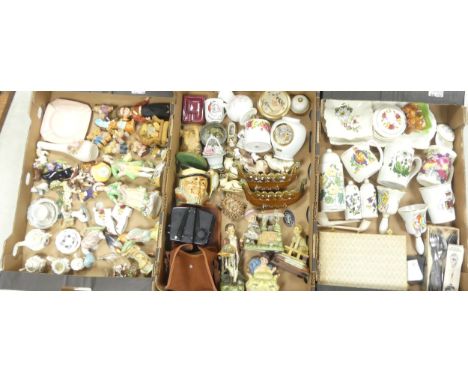 Mixed Items to include Wade Lidded Tortoise, Viking Boats, Toby Jug, Condiment Set, Clay Pipes, Cigarette Lighters, Boxed Spo