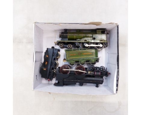 A Likely Scratch/Kitbuilt 4-4-0 Locomotive and Lima LMS Tender (warped/melted to one side) together with Bing for Bassett-Low
