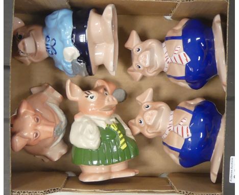 Collection of Five Wade 'Natwest' Piggy Banks. (Small Tray)