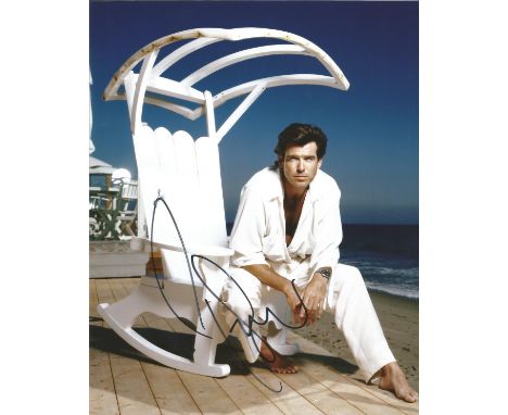 Pierce Brosnan signed 10 x 8 colour Photoshoot Portrait Photo, from in person collection autographed at An Event In London 20
