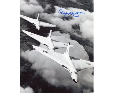 Vulcan Bomber Pilot 8x10 Inch Photo Signed By Flt Lt Paddy Langdown, A Vulcan Bomber Pilot With 35, 50 And 101 Squadrons Betw