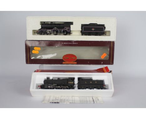 Hornby - 2 x 00 gauge steam locos, a BR Ivatt Class 2 which has been repainted and has some damage with one cab step loose in