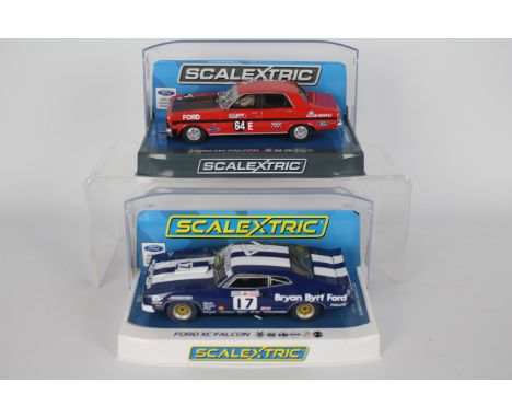 Scalextric - Two boxed Scalextric 1:32 scale slot cars. Lot includes C3872 Ford XW Falcon '1970 Bathurst'; together with C392