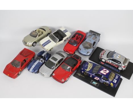 Sun Star - Revell - Guiloy - 10 x unboxed model cars in 1:18 scale for spares or restoration including Guiloy McLaren F1 GTR,