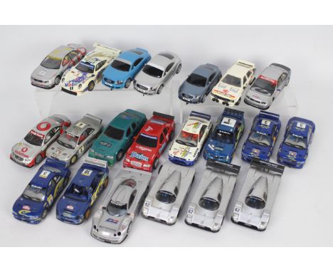 Scalextric - 21 x unboxed 1:32 scale slot cars including seven Subaru Impreza models, six Audi models, seven Mercedes and a P