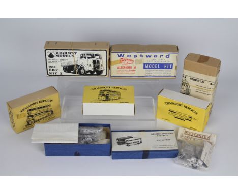 Westward, Varney, Highway Models, Western Precision Castings, Others - A boxed / bagged collection of eight white metal OO sc