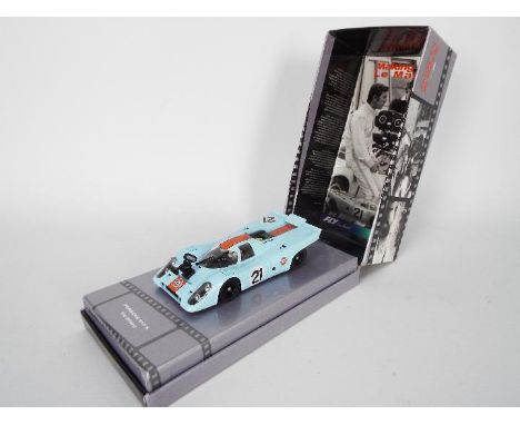 Fly - A boxed Fly 1:32 scale #99128 'Making of Le Mans' Porsche 917K Camera Car 'Vic Elford'. The slot car appears to be in M