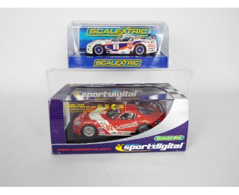 Scalextric - Two boxed Scalextric Dodge Viper 1:32 scale slot cars. Lot comprises of Scalextric C2907 competition Coupe 'Nayk