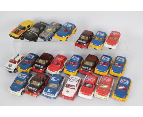 Scalextric - 22 x unboxed 1:32 scale slot cars including nineteen MG Metro models, an MG Maestro and two Triumph TR7 models. 