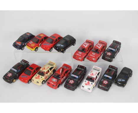 Scalextric - 15 x unboxed Ford slot cars in 1:32 scale including nine Sierra RS Cosworth models and six Fiesta XR2i models. T