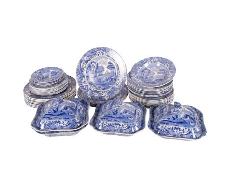 Copeland Spode Italian pattern dinnerware, including 4 vegetable tureens with 3 covers, dinner, dessert, soup and side plates