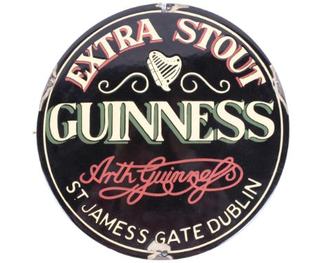 A reproduction enamel Guinness advertising sign, 29cm 