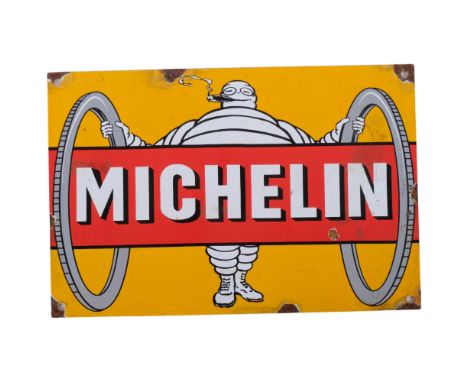 A reproduction Michelin enamel advertising sign, W30cm 