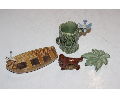 A collection of Wade Whimsies and dishes 