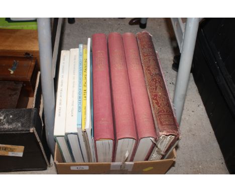 A box containing various art related books 