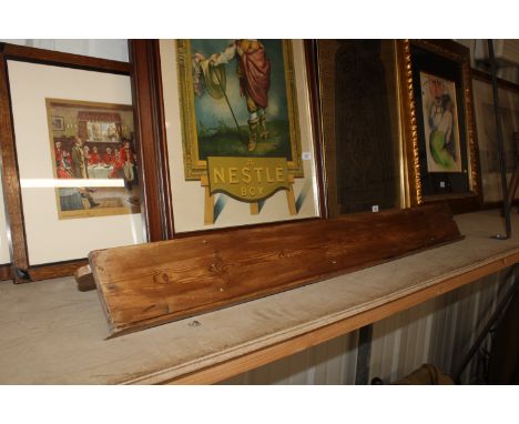A pine shelf