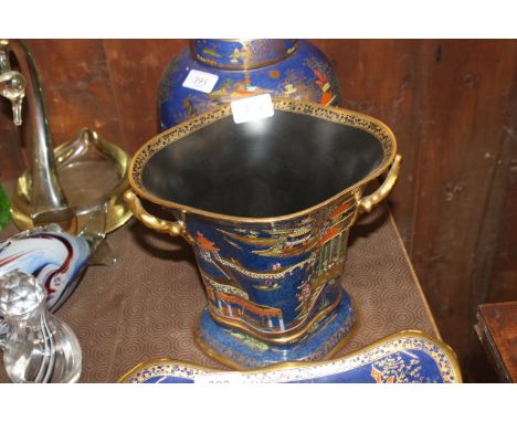 A Wilshaw & Robinson Carlton ware Art Deco design Champagne or ice bucket in the barge pattern, 20cm high x 23.5cm dia. 