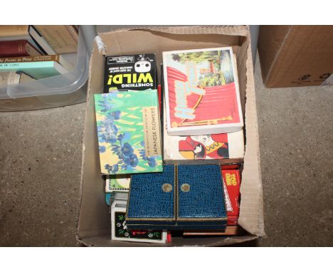 A box containing vintage card games, playing cards etc.