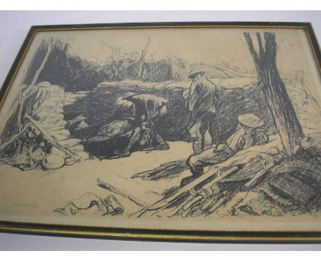 SHEPPERSON, Claude - Advanced Dressing Station in France 1917,: lithograph, signed in pencil 470 x 370mm.