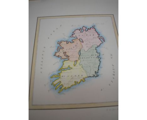 MAPS : a collection of eight manuscript hand coloured maps by E. Griffin, c1845. With various other printed ephemera.
