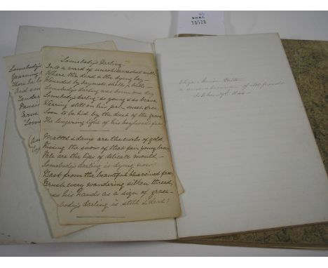 COOKERY MANUSCRIPT : marbled boards, 4to, c1832-40. With a commonplace book of Eliya Dalton, 1844.
(2)