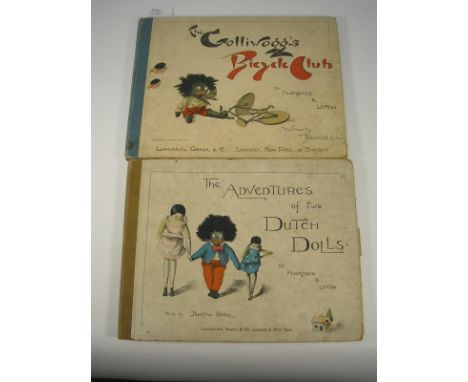 UPTON, Bertha - The Golliwog's Bicycle Club:, Illustrated by Florence K. Upton, qtr.cl., ob, 4to., 1896; The Adventures of Tw