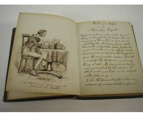 A manuscript 'Comical Essay' by Edward Draper and dated 1844 - 'Reports and Observations collected from Proceedings in the Di