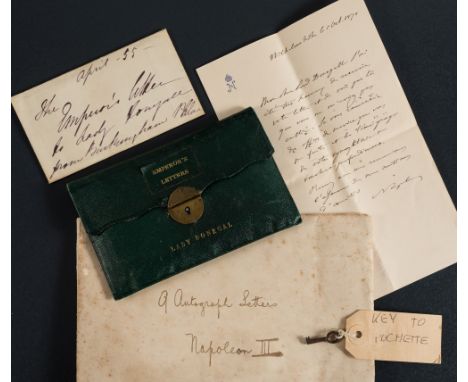 BONAPARTE, Louis-Napoleon : (1808-1873) - a collection of  nine letters to Lady Donegal, and a memorial letter. Letters date 