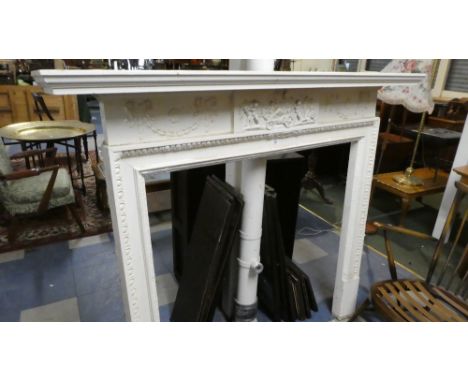 A White Painted Adam Style Fireplace Surround 162cm wide